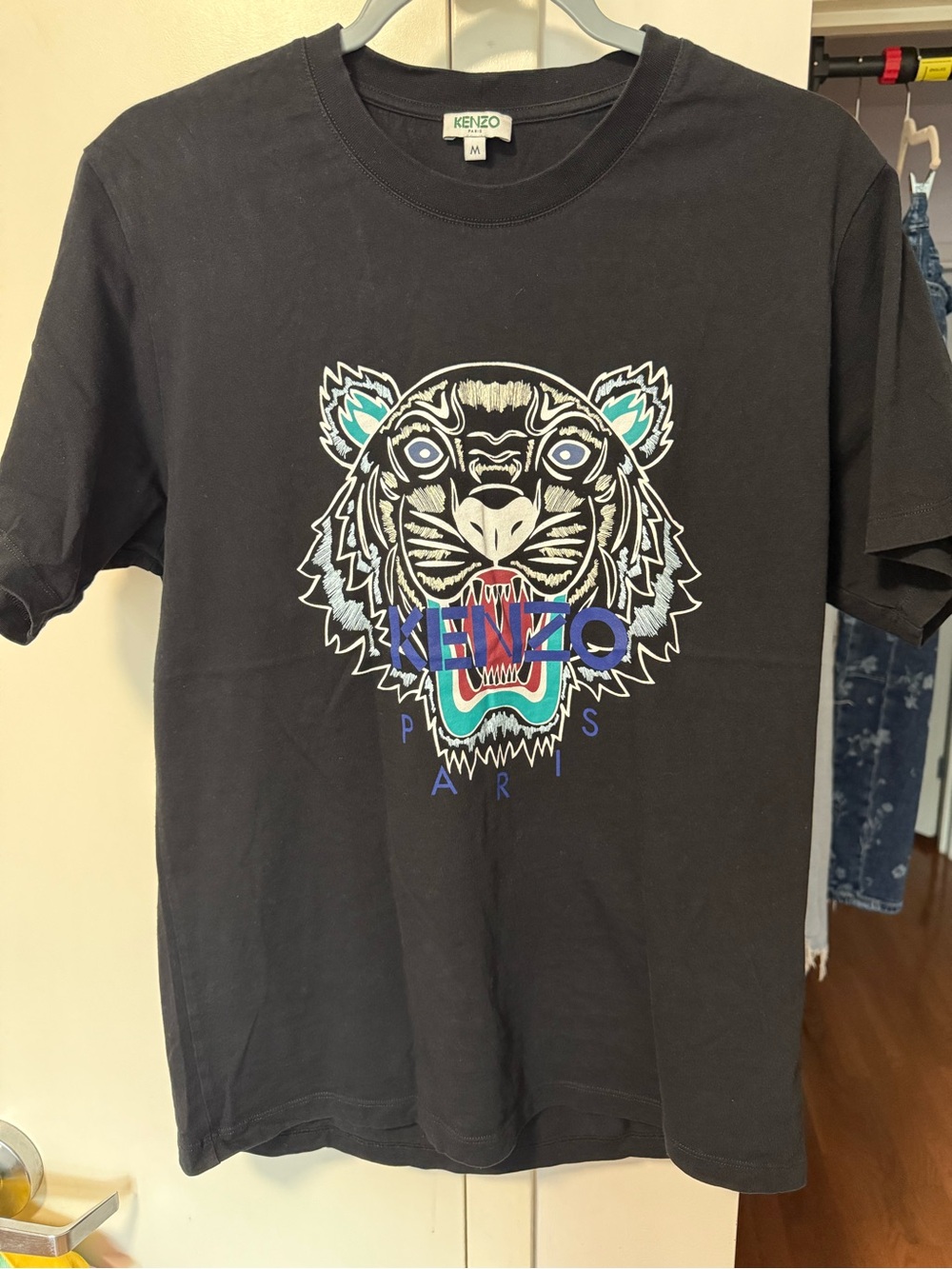 Men’s Kenzo Black Tiger Logo Tee